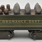 Marx 2552M Vintage O Gauge "Ordnance Dept" Gondola w/ Shell Load VG