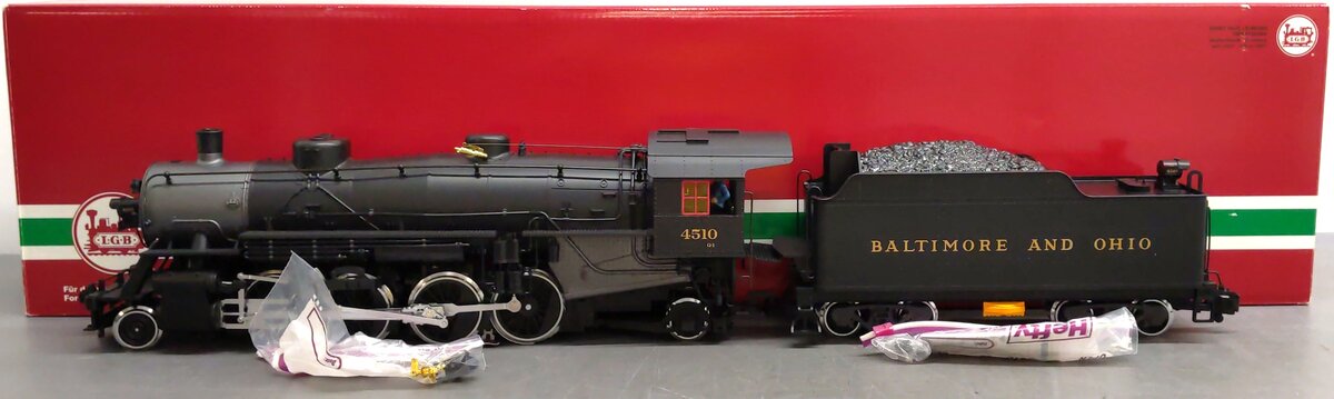 LGB 24872 G Scale Baltimore & Ohio 2-8-2 Mikado Steam Locomotive & Tender #4510 LN/Box