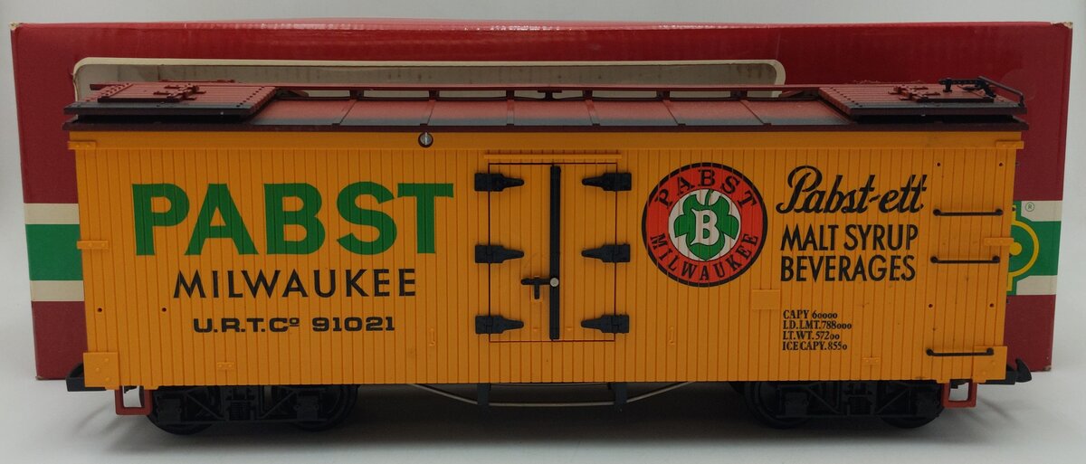 LGB 4074 G Scale Pabst Milwaukee Reefer #91021 VG/Box