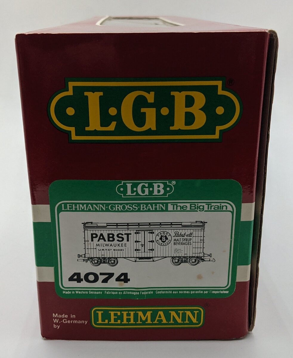 LGB 4074 G Scale Pabst Milwaukee Reefer #91021 VG/Box