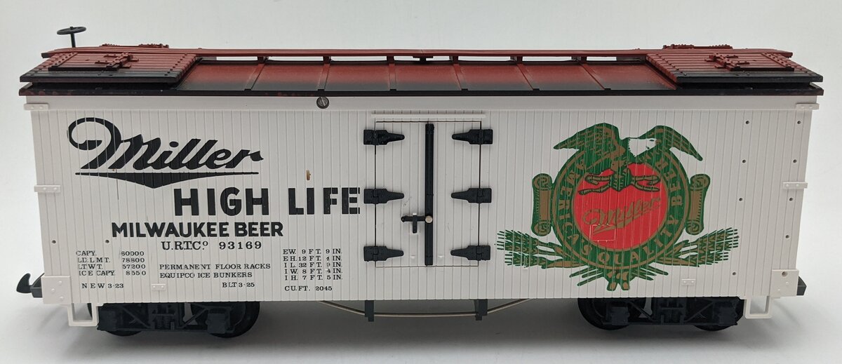 LGB 4072 G Scale Miller High Life Reefer Car #93169 VG/Box