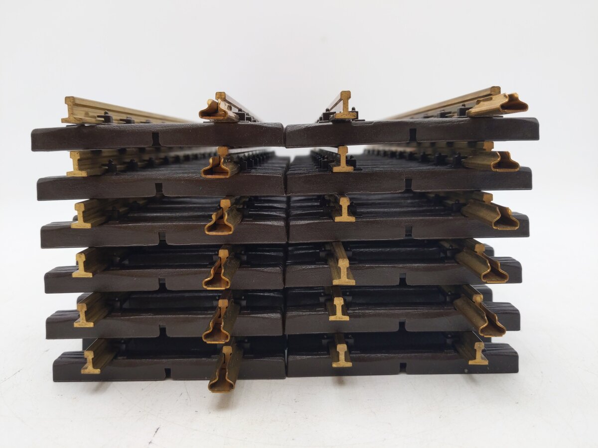 LGB 10000 G Scale 12 Inch Brass Rail Straight Track Sections (Box of 12) EX/Box