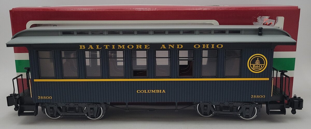 LGB 38800 G Scale Baltimore & Ohio Columbia Illuminated Passenger Car LN/Box