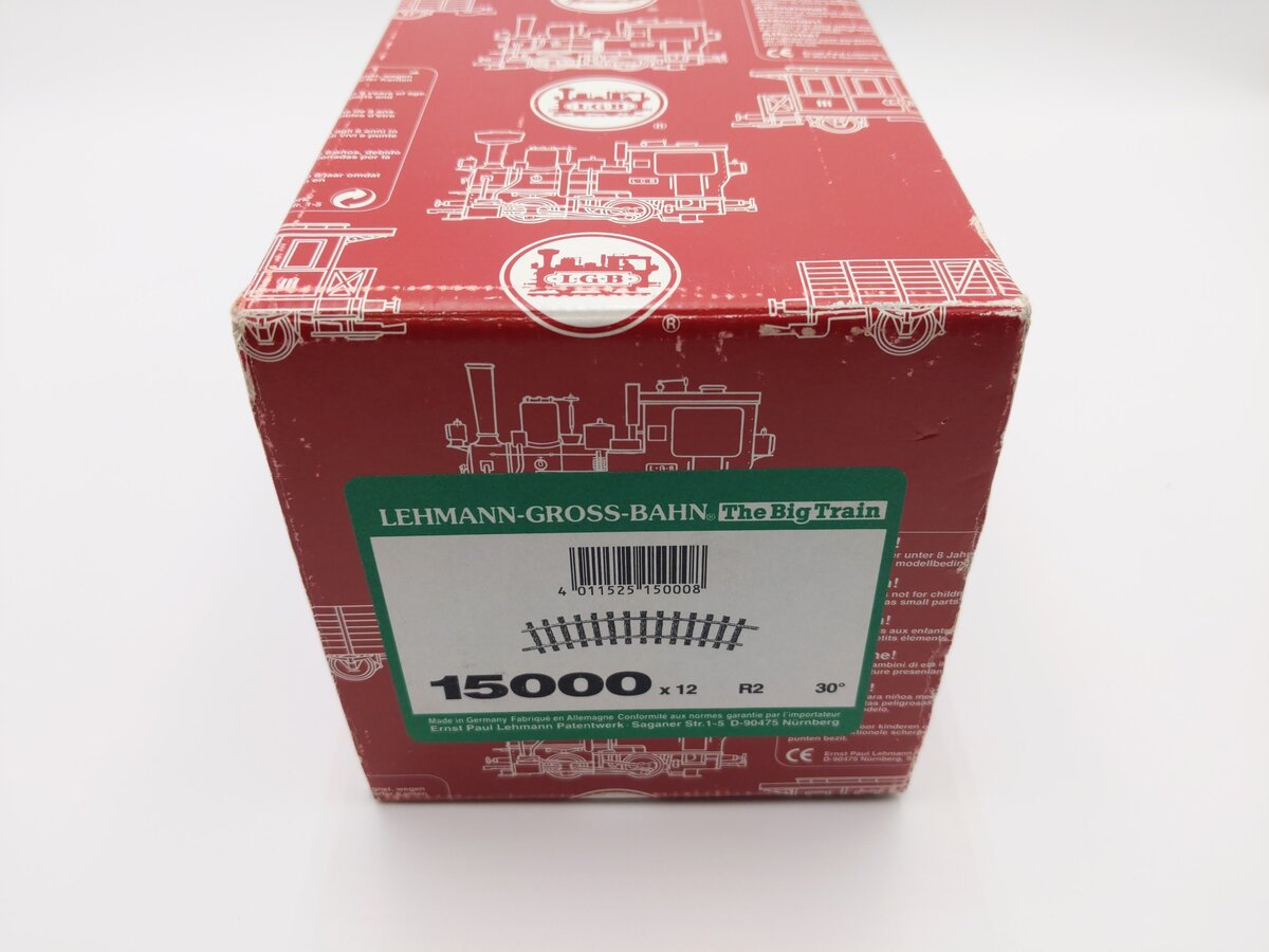 LGB 15000 G Scale Wide Radius Curved Track (Pack of 12) EX/Box