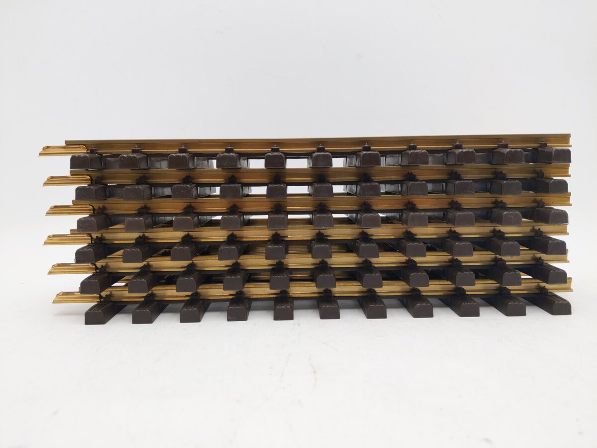 LGB 10000 G Scale 12 Inch Brass Rail Straight Track Sections (6) EX