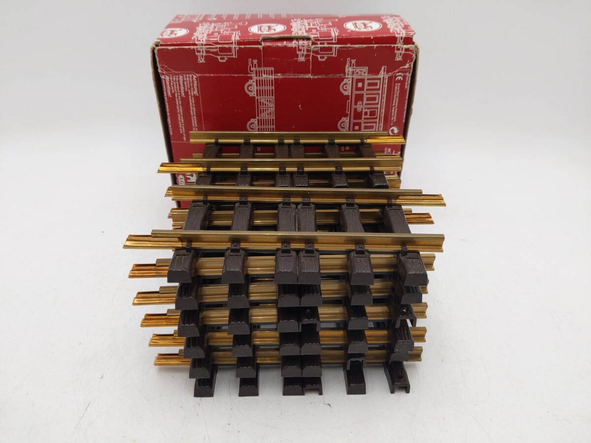LGB 10150 G Scale 6" Brass 1/2 Straight Track Sections (12) EX/Box