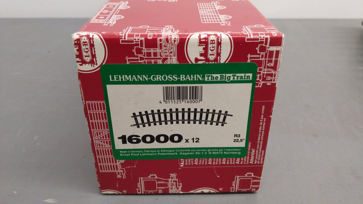 LGB 16000 R3 22.5 Degree Curved Track (Box of 12) EX/Box