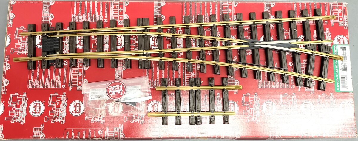LGB 18050 G R5 15° Right Hand Manual Switch Turnout EX/Box
