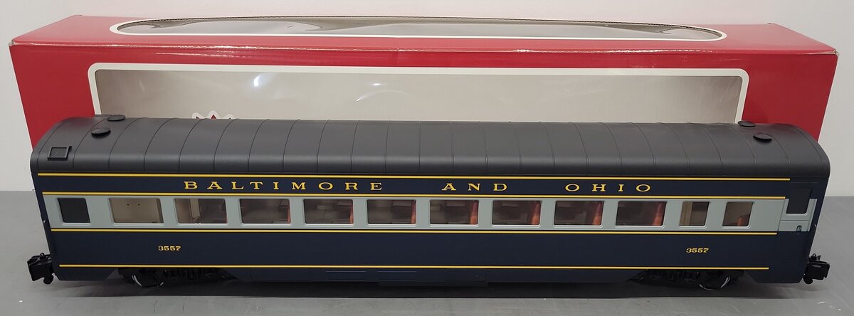 LGB 35570 Baltimore & Ohio Illuminated Passenger Car - Metal Wheels LN/Box