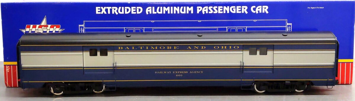 USA Trains 310402 G Baltimore & Ohio "Capitol Limited" Baggage Car LN/Box