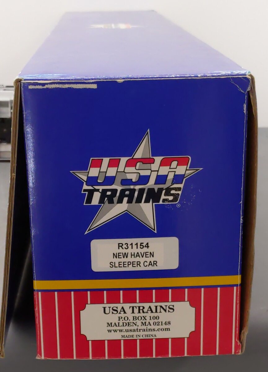 USA Trains 31154 G New Haven "Rocky Point" Corrugated Aluminum Sleeper #521 VG/Box
