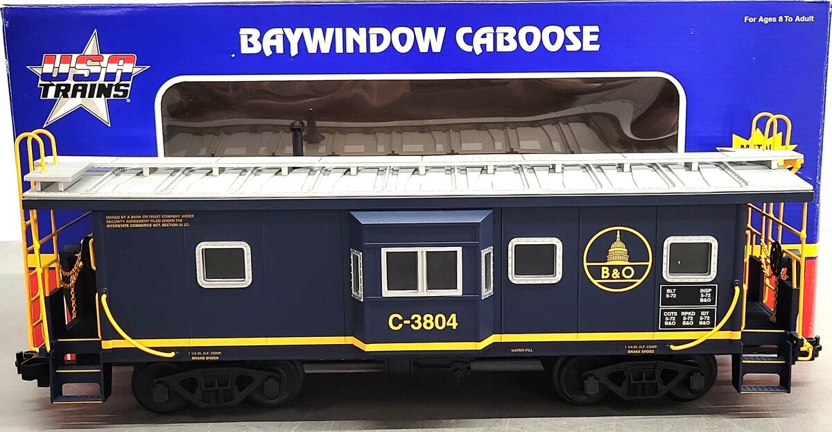 USA Trains 12066 G Baltimore & Ohio Bay Window Caboose #C3804 LN/Box