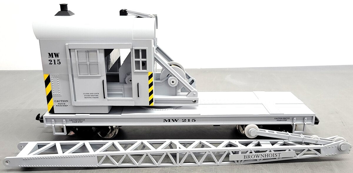 USA Trains 1860 G Maintenance of Way 25-Ton Crane Car Gray w/Metal Wheels NIB
