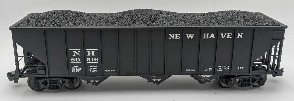 USA Trains 14010 G New Haven 70-Ton 3-Bay Coal Hopper with Coal Load VG/Box