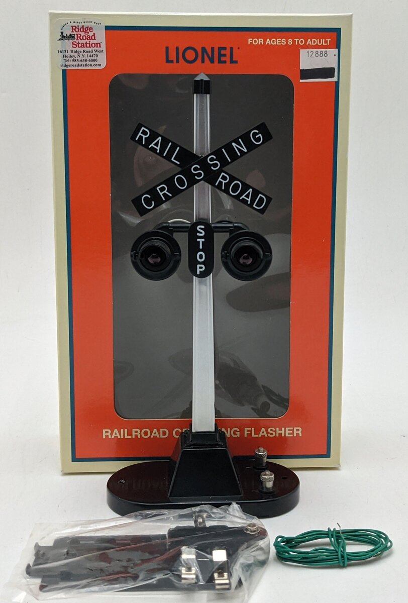 Lionel 6-12888 O Gauge #154 Railroad Crossing Highway Flasher Signal LN/Box