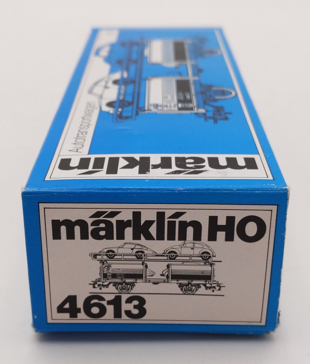 Marklin 4613 HO Scale Auto Transport Car w/ Automobiles EX/Box