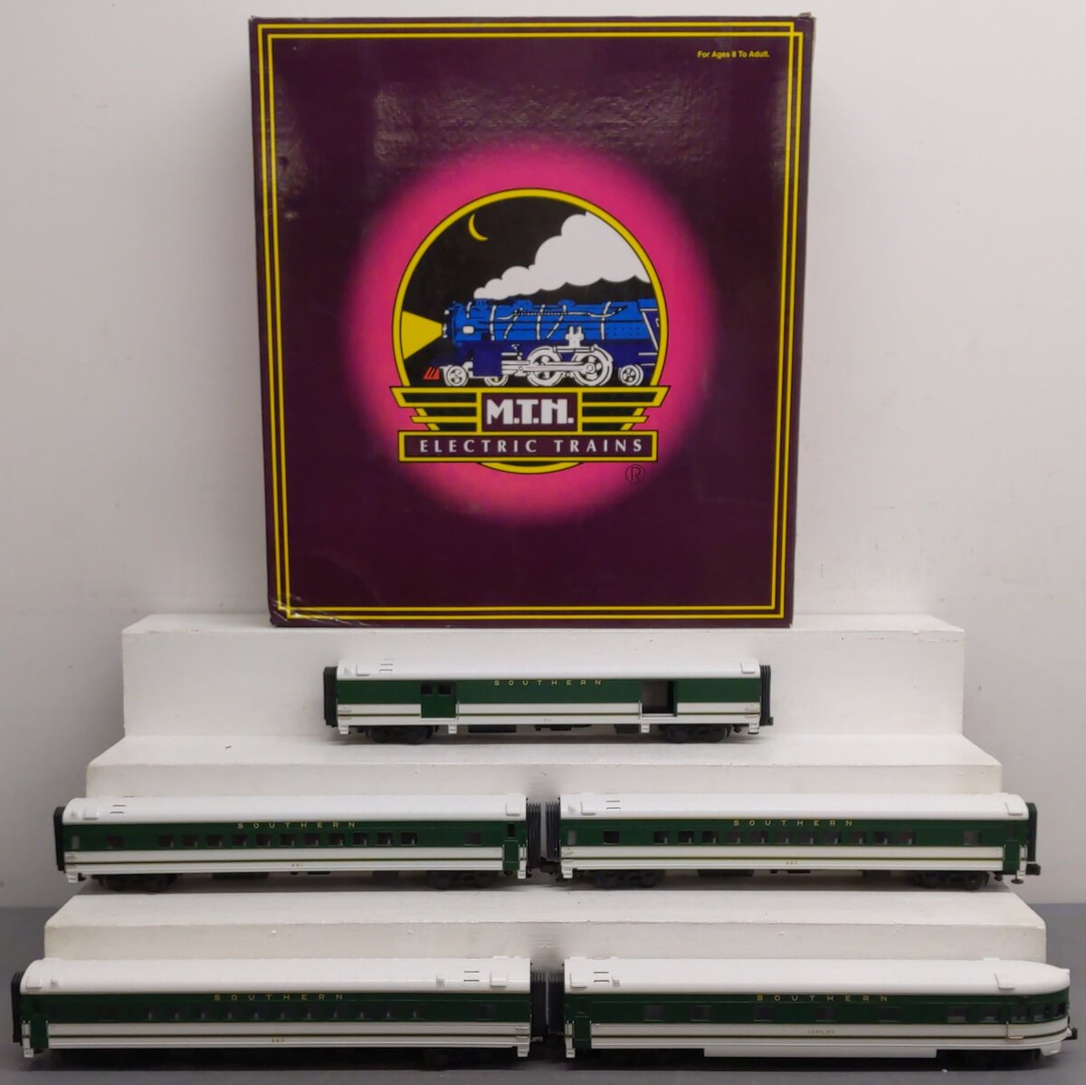 MTH 20-6517 O Southern 70' Streamlined Passenger Car Set EX/Box