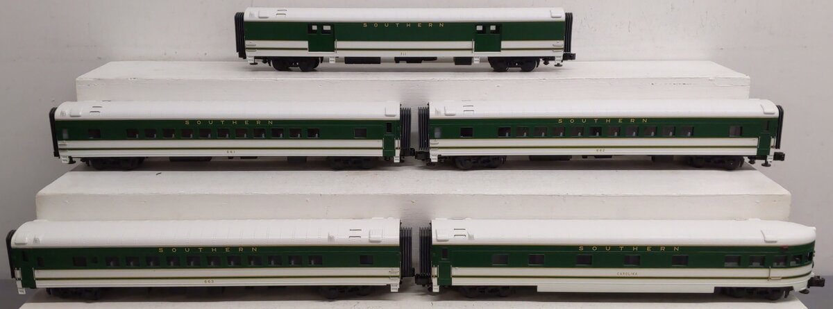 MTH 20-6517 O Southern 70' Streamlined Passenger Car Set EX/Box