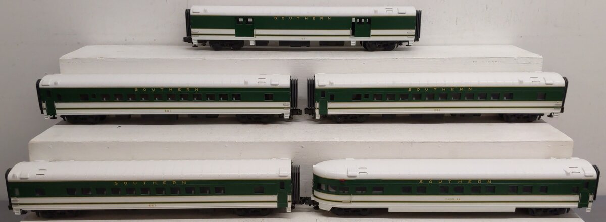MTH 20-6517 O Southern 70' Streamlined Passenger Car Set EX/Box