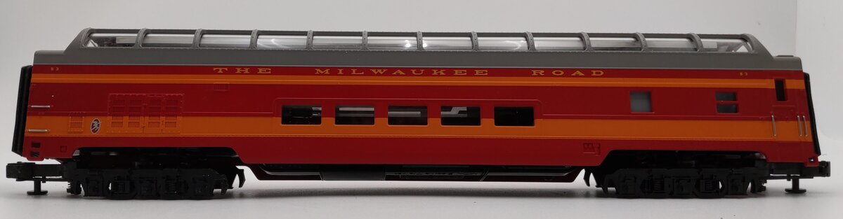 MTH 20-6752 O Gauge Milwaukee Road 70' Full Length Vista Dome Passenger Car #53/Box