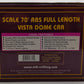 MTH 20-6784 GMO 70'' ABS Full Length Vista Dome Passenger Car EX/Box