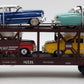 MTH 30-7628 O Gauge Auto Carrier Flatcar with 4 Ertl Cars #4952 EX/Box
