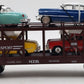 MTH 30-7628 O Gauge Auto Carrier Flatcar with 4 Ertl Cars #4952 EX/Box