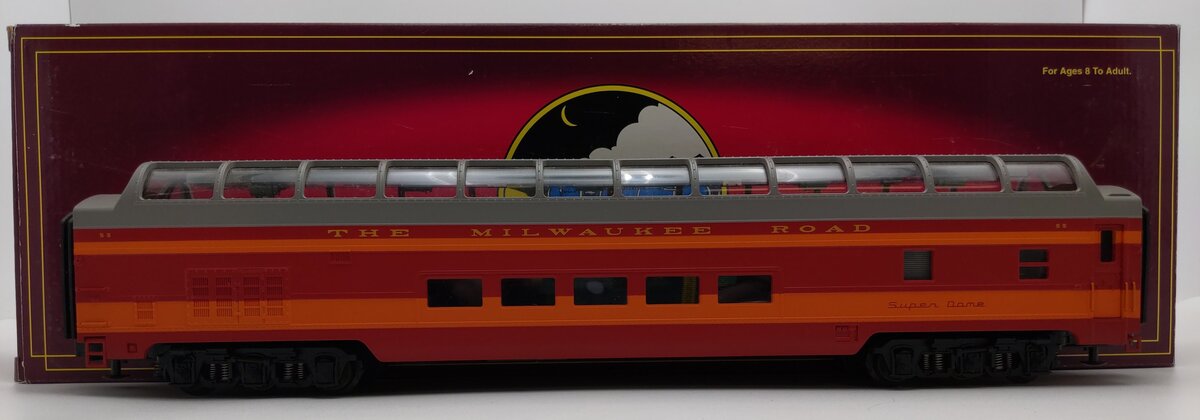 MTH 20-67100 Milwaukee 70' ABS Full Length Vista Dome Car EX/Box