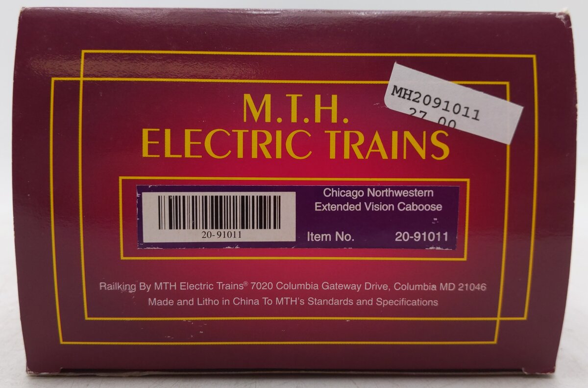 MTH 20-91011 O Gauge Chicago and Northwestern Extended Vision Caboose #12560 EX/Box