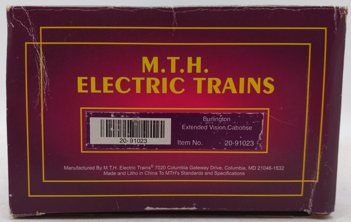 MTH 20-91023 O Gauge Burlington Extended Vision Caboose #13635 EX/Box