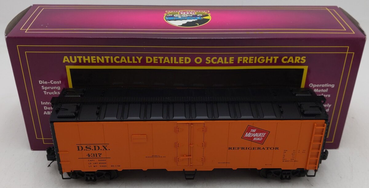 MTH 20-90241 D O Gauge Milwaukee Road 40' Steel Sided Reefer #4317 EX/Box