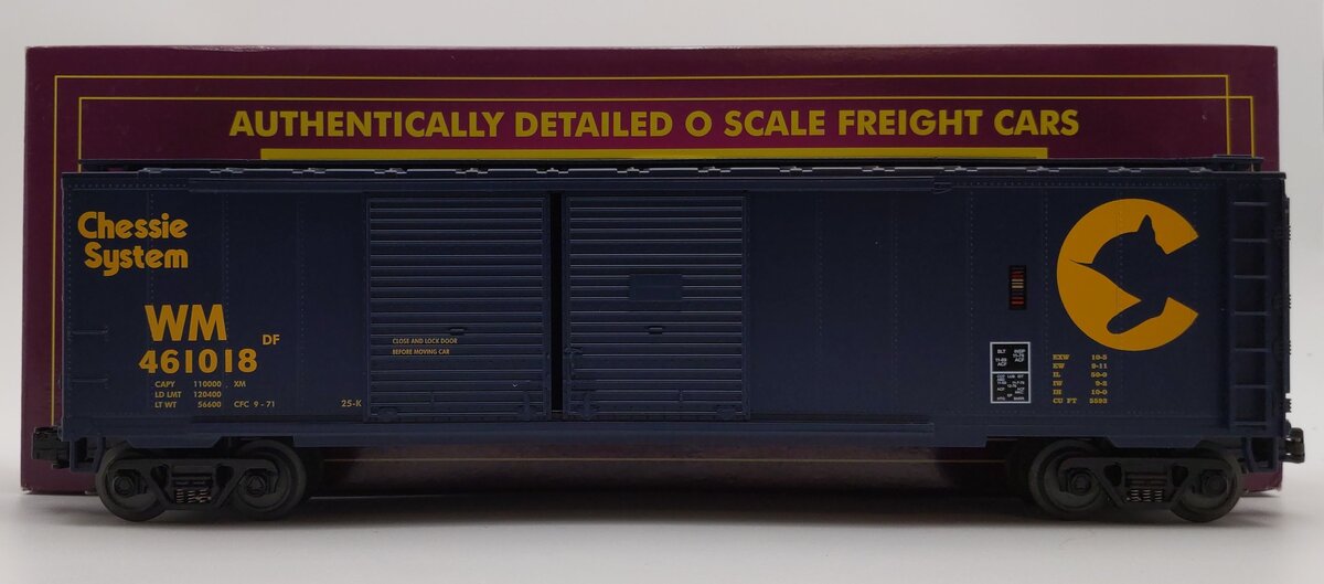 MTH 20-93031 O Gauge Chessie Double Door Box Car #461018 LN/Box