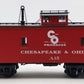 MTH 20-91137 Chesapeake & Ohio CA-1 Woodsided Caboose EX/Box