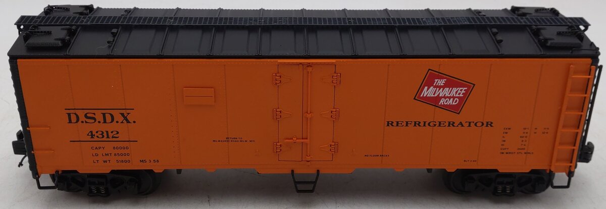 MTH 20-90241 B O Gauge Milwaukee Road 40' Steel Sided Reefer #4312 EX/Box