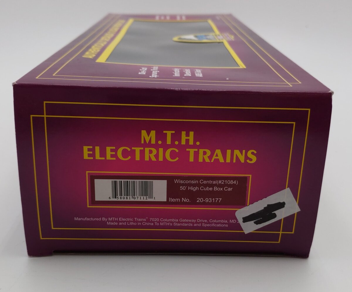 MTH 20-93177 Wisconsin Central 50' High Cube Box Car #21084 LN/Box