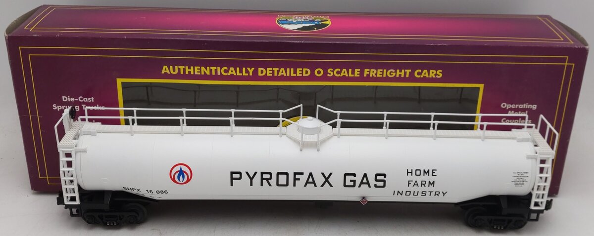 MTH 20-96007 O Pyrofax Gas 33K Gallon Tank Car #16086 EX/Box