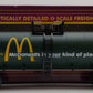 MTH 20-96021 O Gauge McDonald's Single Dome Tank Car #74978 LN/Box