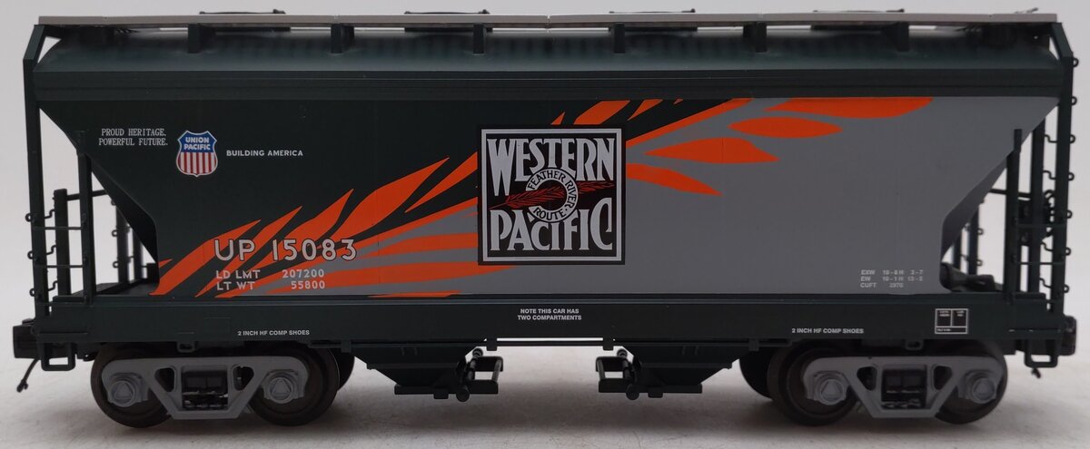 MTH 20-97653 O Western Pacific 2-Bay Centerflow Hopper #15083 EX/Box
