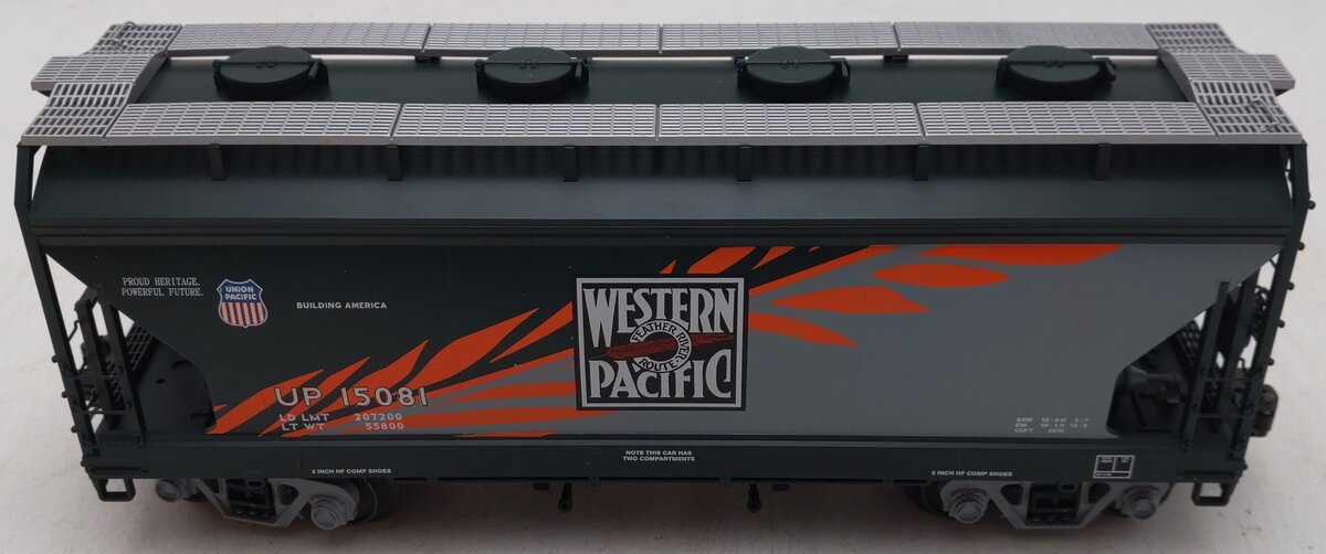 MTH 20-97653 O Western Pacific 2-Bay Centerflow Hopper #15081 EX/Box