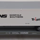 MTH 20-98123 O Gauge Norfolk Southern Flatcar w/40' Trailer #60377 EX/Box