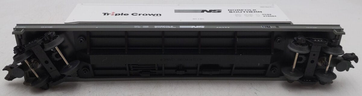 MTH 20-98123 O Gauge Norfolk Southern Flatcar w/40' Trailer #60377 EX/Box