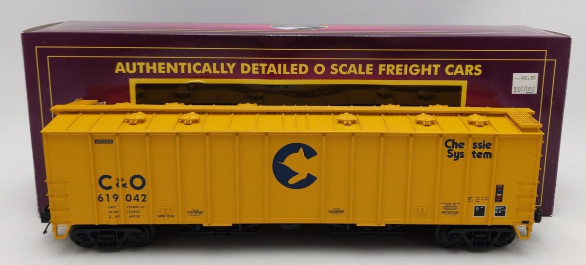 MTH 20-97673 O Gauge Chessie 50' Airslide Hopper Car LN/Box