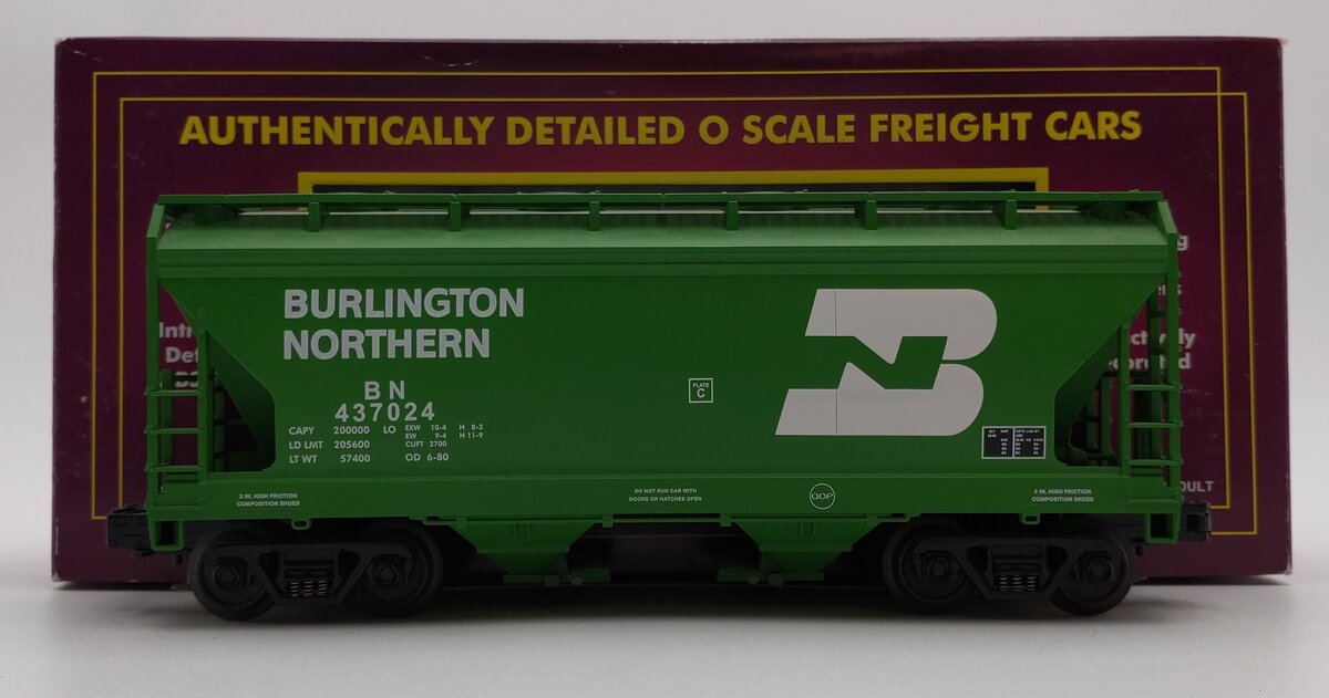 MTH 20-97520 Burlington Northern 2-Bay Hopper LN/Box