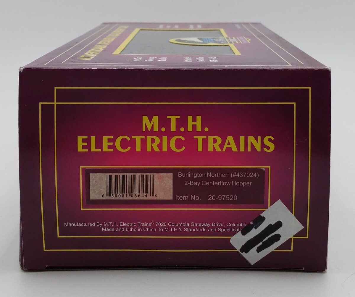 MTH 20-97520 Burlington Northern 2-Bay Hopper LN/Box