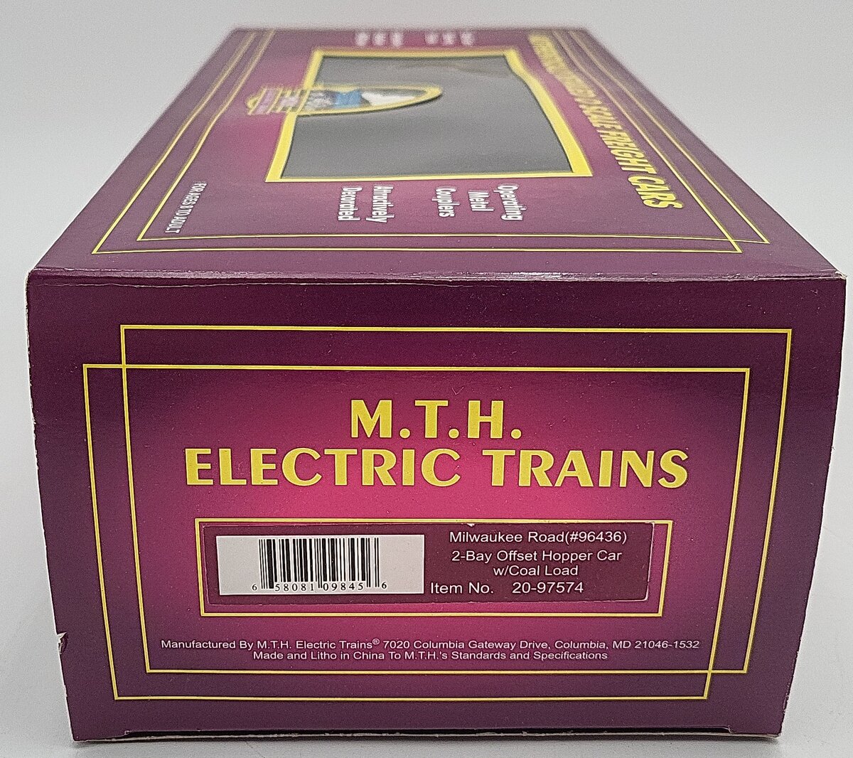MTH 20-97574 O Gauge Milwaukee Road Hopper Car w/ Load # 96432 LN/Box