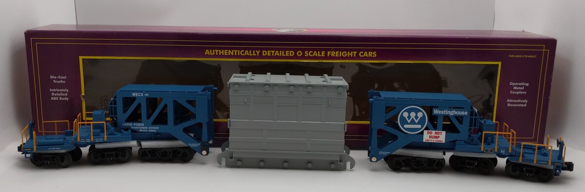MTH 20-98232 O Gauge Westinghouse Schnabel Flatcar #203 w/ Transformer LN/Box