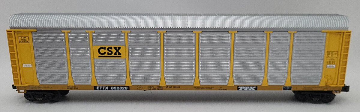 MTH 20-98257 O CSX Corrugated Auto Carrier #852328 EX/Box