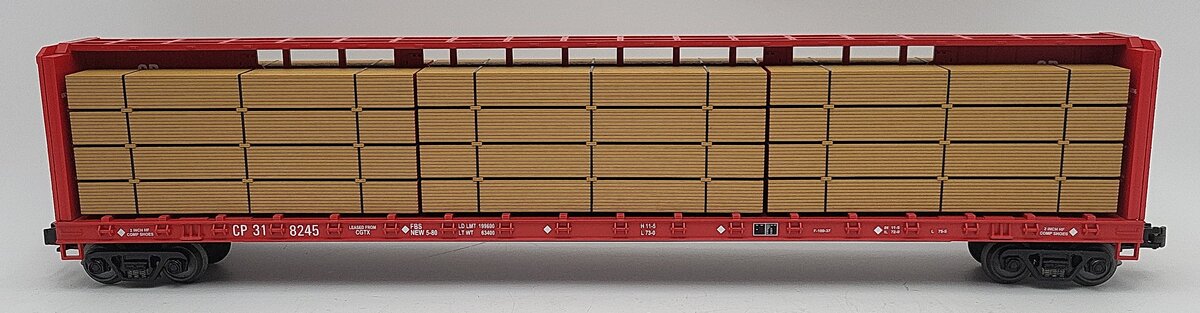 MTH 20-98234 O Gauge CP Rail Flatcar w/Lumber LN/Box