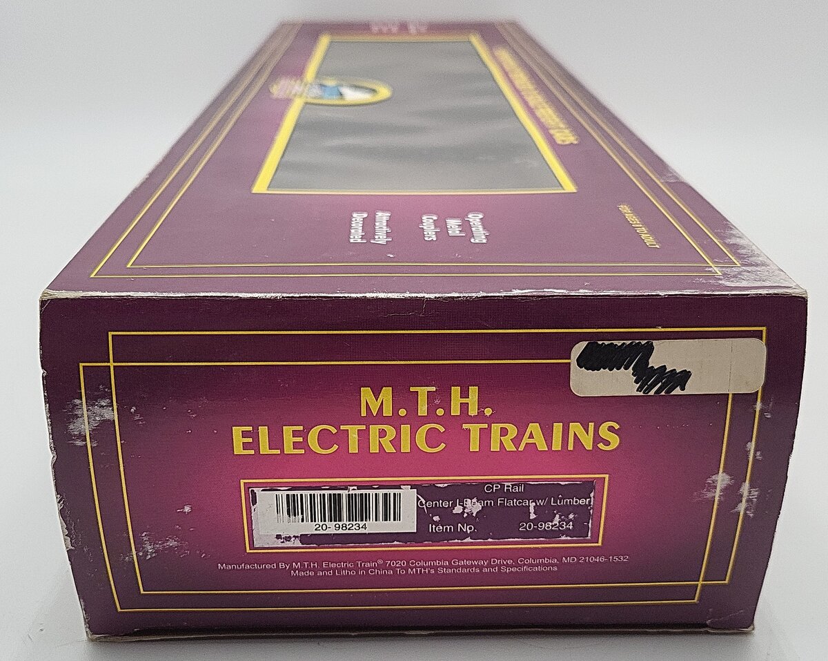 MTH 20-98234 O Gauge CP Rail Flatcar w/Lumber LN/Box