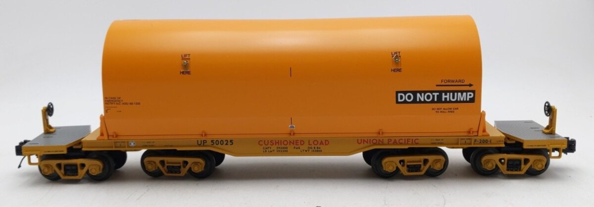 MTH 20-20013A O Union Pacific 47' TTX Heavy Duty Flat Car w/ Exit & Nose Cone LN/Box